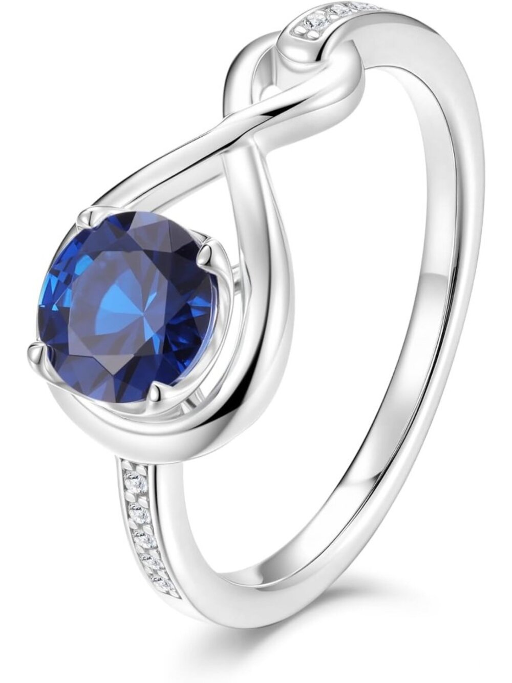Stunning Simulated Birthstone Engagement Ring for Women - Infinite Embrace